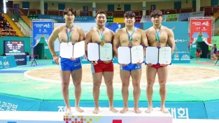 영암군민속씨름단, 전국체전 씨름 5메달 획득